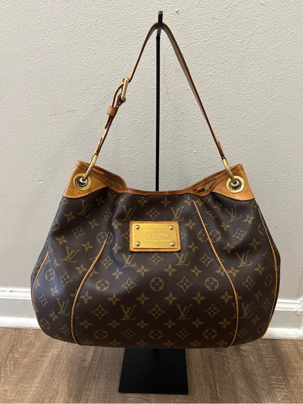 Louis Vuitton Inventeur Monogram Canvas Shoulder Bag with Tan Trim